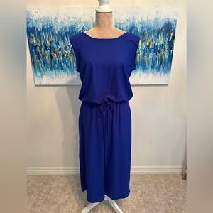 Royal Blue Wide Leg Cropped Jumper